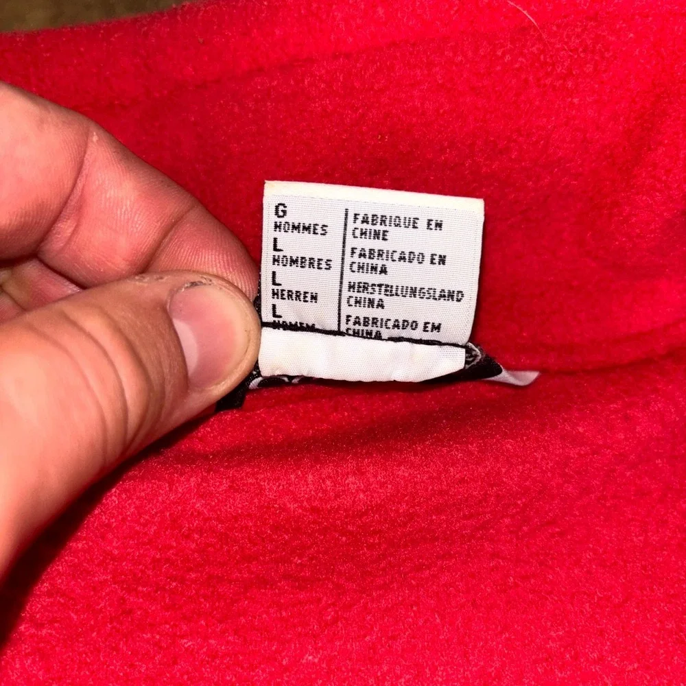 Columbia Sportswear Company Fleece Vest Men's Large Red Full Zip Sleeveless